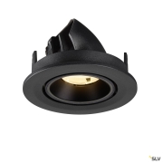 NUMINOS® GIMBLE S, Deckeneinbauleuchte, 3000 K, 20°, IP20, rund, schwarz