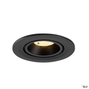 NUMINOS® GIMBLE S, Deckeneinbauleuchte, 3000 K, 40°, IP20, rund, schwarz