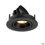 NUMINOS® GIMBLE S, Deckeneinbauleuchte, 3000 K, 55°, IP20, rund, schwarz
