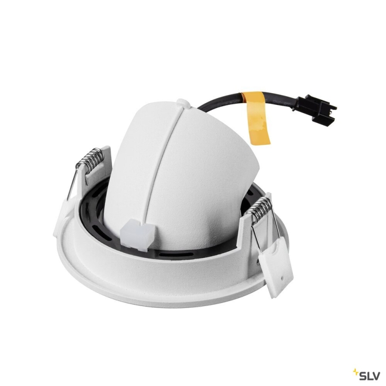 SLV NUMINOS® GIMBLE S, Deckeneinbauleuchte, 3000 K, 40°, IP20, rund, weiß