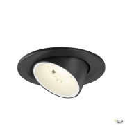 NUMINOS® GIMBLE S, Deckeneinbauleuchte, 4000 K, 20°, IP20, rund, schwarz / weiß