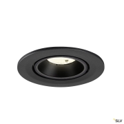 NUMINOS® GIMBLE S, Deckeneinbauleuchte, 4000 K, 55°, IP20, rund, schwarz