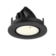 NUMINOS® GIMBLE S, Deckeneinbauleuchte, 4000 K, 55°, IP20, rund, schwarz / weiß