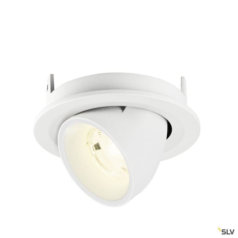 SLV NUMINOS® GIMBLE S, Deckeneinbauleuchte, 4000 K, 20°, IP20, rund, weiß