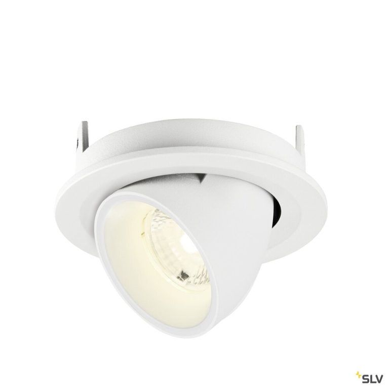 SLV NUMINOS® GIMBLE S, Deckeneinbauleuchte, 4000 K, 40°, IP20, rund, weiß