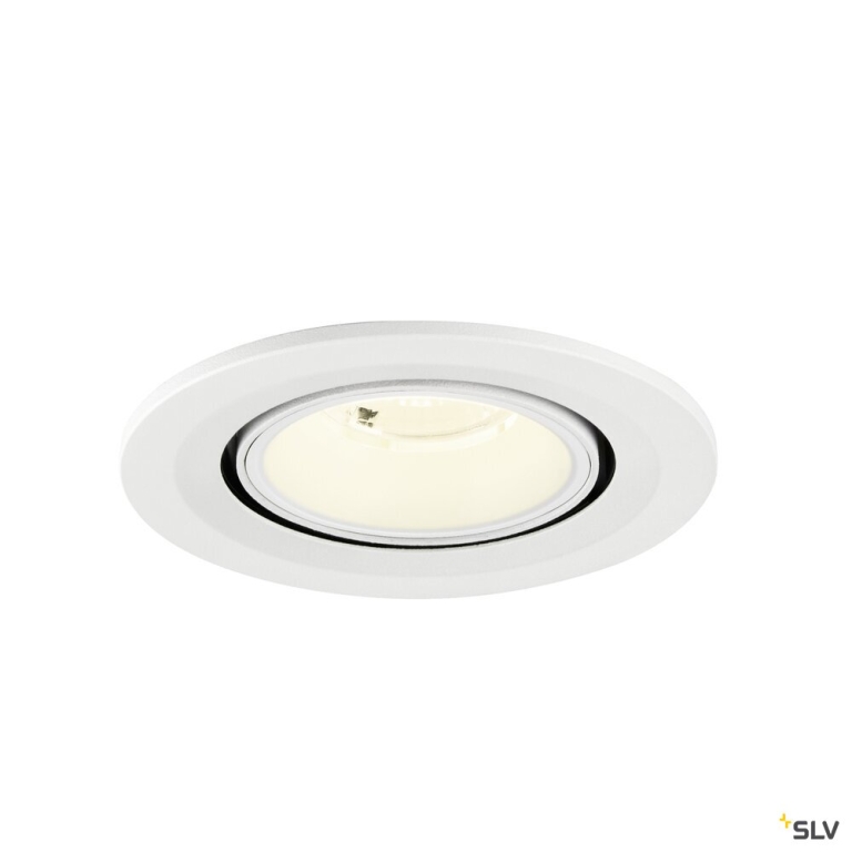 SLV NUMINOS® GIMBLE S, Deckeneinbauleuchte, 4000 K, 40°, IP20, rund, weiß