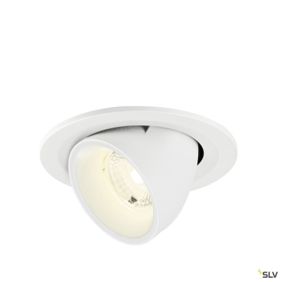 SLV NUMINOS® GIMBLE S, Deckeneinbauleuchte, 4000 K, 40°, IP20, rund, weiß