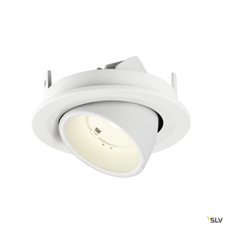 SLV NUMINOS® GIMBLE S, Deckeneinbauleuchte, 4000 K, 55°, IP20, rund, weiß
