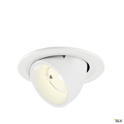 SLV NUMINOS® GIMBLE S, Deckeneinbauleuchte, 4000 K, 55°, IP20, rund, weiß