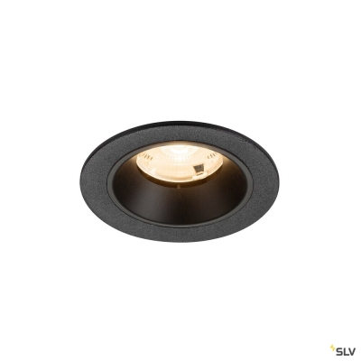 SLV NUMINOS® S, Deckeneinbauleuchte, 2700 K, 20°, IP20, rund, schwarz