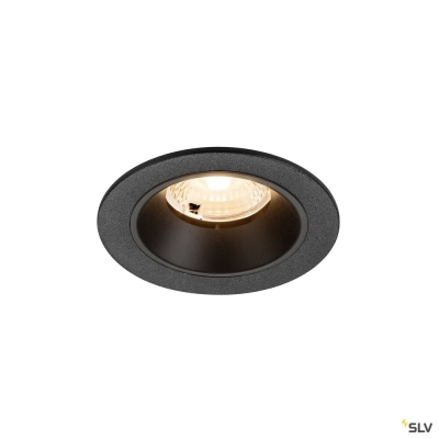 SLV NUMINOS® S, Deckeneinbauleuchte, 2700 K, 40°, IP20, rund, schwarz