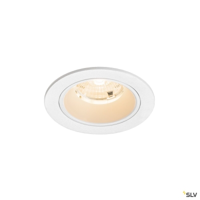 SLV NUMINOS® S, Deckeneinbauleuchte, 2700 K, 55°, IP20, rund, weiß