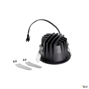 NUMINOS® S, Deckeneinbauleuchte, 3000 K, 55°, IP20, rund, schwarz / weiß