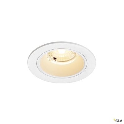 SLV NUMINOS® S, Deckeneinbauleuchte, 3000 K, 40°, IP20, rund, weiß