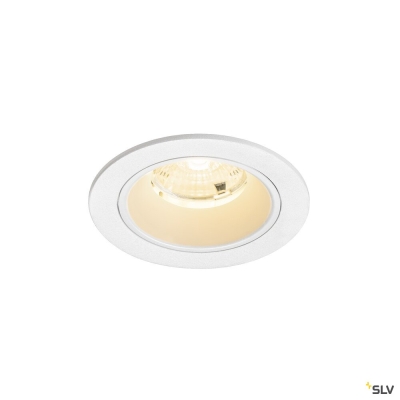 SLV NUMINOS® S, Deckeneinbauleuchte, 3000 K, 55°, IP20, rund, weiß