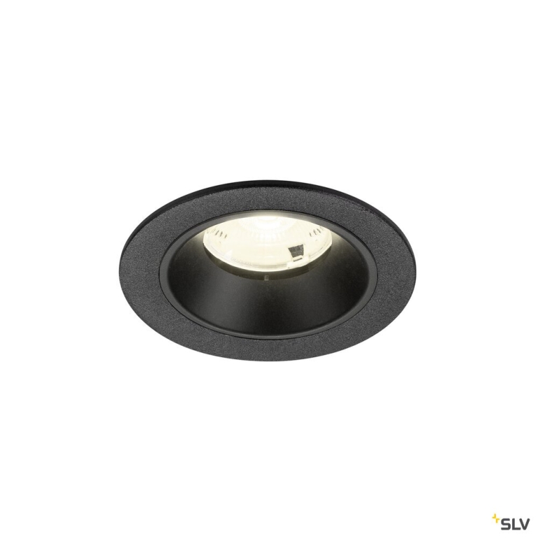 SLV NUMINOS® S, Deckeneinbauleuchte, 4000 K, 20°, IP20, rund, schwarz