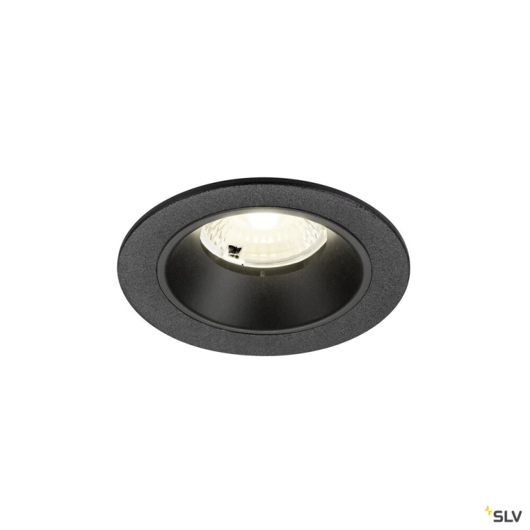 SLV NUMINOS® S, Deckeneinbauleuchte, 4000 K, 40°, IP20, rund, schwarz