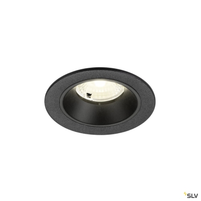 SLV NUMINOS® S, Deckeneinbauleuchte, 4000 K, 40°, IP20, rund, schwarz