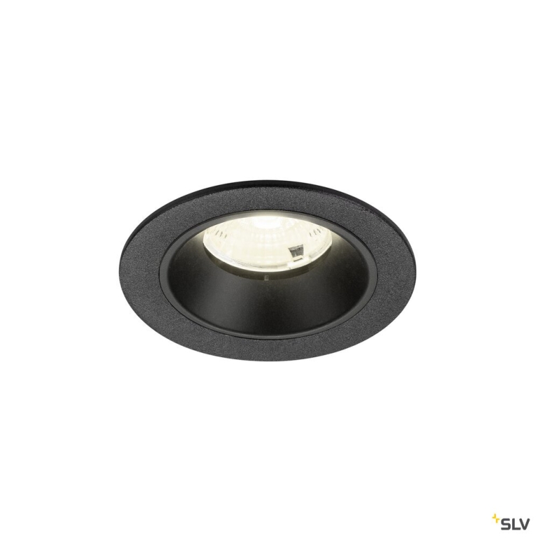 SLV NUMINOS® S, Deckeneinbauleuchte, 4000 K, 55°, IP20, rund, schwarz