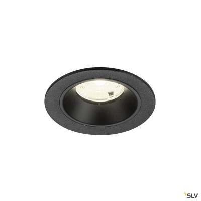 SLV NUMINOS® S, Deckeneinbauleuchte, 4000 K, 55°, IP20, rund, schwarz