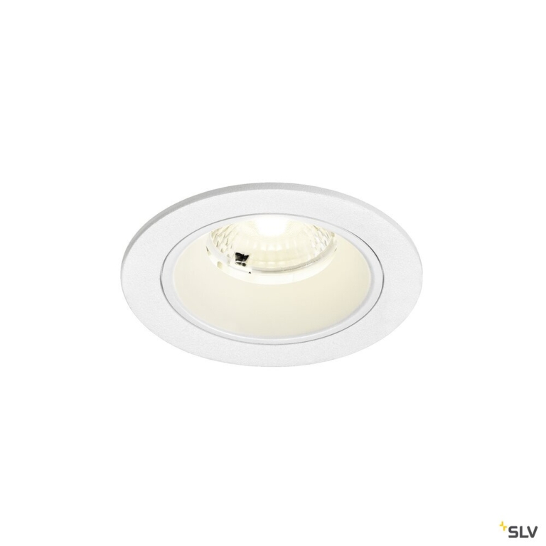 SLV NUMINOS® S, Deckeneinbauleuchte, 4000 K, 40°, IP20, rund, weiß