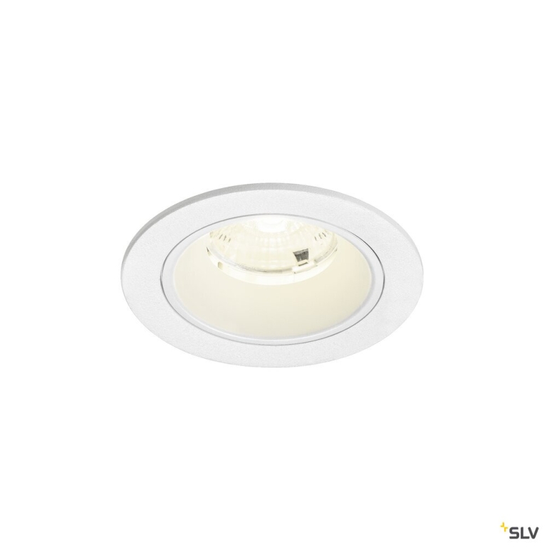 SLV NUMINOS® S, Deckeneinbauleuchte, 4000 K, 55°, IP20, rund, weiß