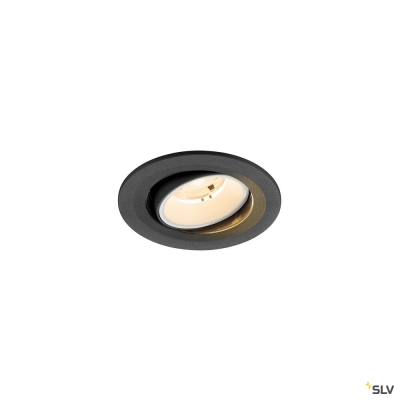 SLV NUMINOS® MOVE S, Deckeneinbauleuchte, 2700 K, 20°, IP20, rund, schwarz / weiß