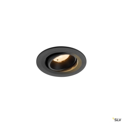 SLV NUMINOS® MOVE S, Deckeneinbauleuchte, 2700 K, 40°, IP20, rund, schwarz