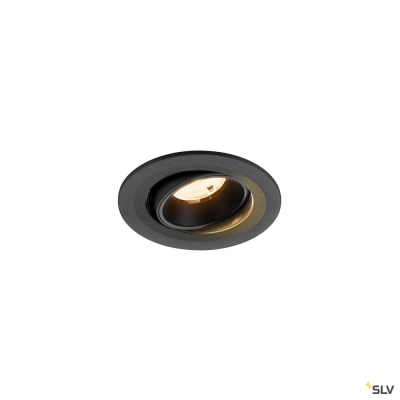 SLV NUMINOS® MOVE S, Deckeneinbauleuchte, 2700 K, 55°, IP20, rund, schwarz