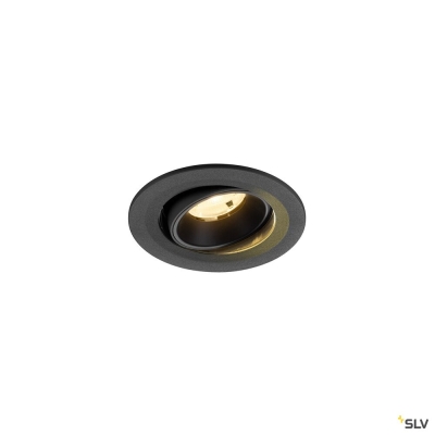 SLV NUMINOS® MOVE S, Deckeneinbauleuchte, 3000 K, 20°, IP20, rund, schwarz