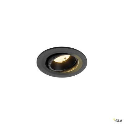 SLV NUMINOS® MOVE S, Deckeneinbauleuchte, 3000 K, 55°, IP20, rund, schwarz