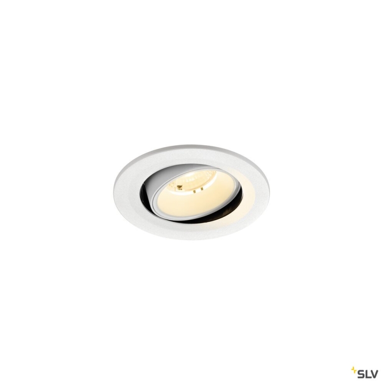 SLV NUMINOS® MOVE S, Deckeneinbauleuchte, 3000 K, 40°, IP20, rund, weiß