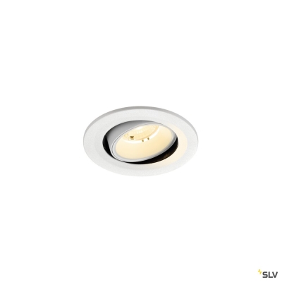SLV NUMINOS® MOVE S, Deckeneinbauleuchte, 3000 K, 40°, IP20, rund, weiß