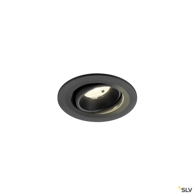 SLV NUMINOS® MOVE S, Deckeneinbauleuchte, 4000 K, 20°, IP20, rund, schwarz