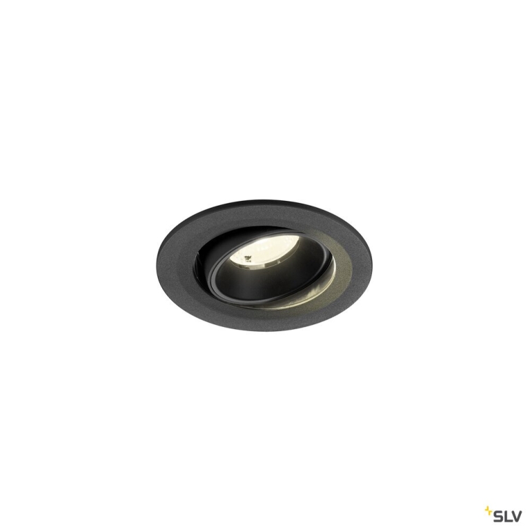 SLV NUMINOS® MOVE S, Deckeneinbauleuchte, 4000 K, 40°, IP20, rund, schwarz