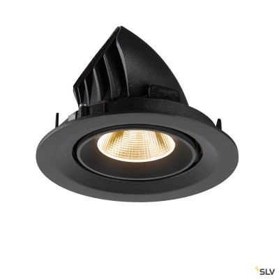 SLV NUMINOS® GIMBLE M, Deckeneinbauleuchte,, 2700 K, 20°, schwarz