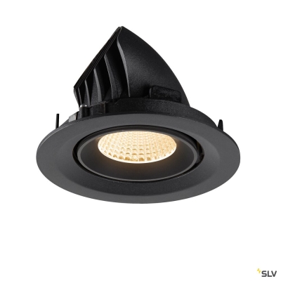 SLV NUMINOS® GIMBLE M, Deckeneinbauleuchte,, 2700 K, 40°, schwarz