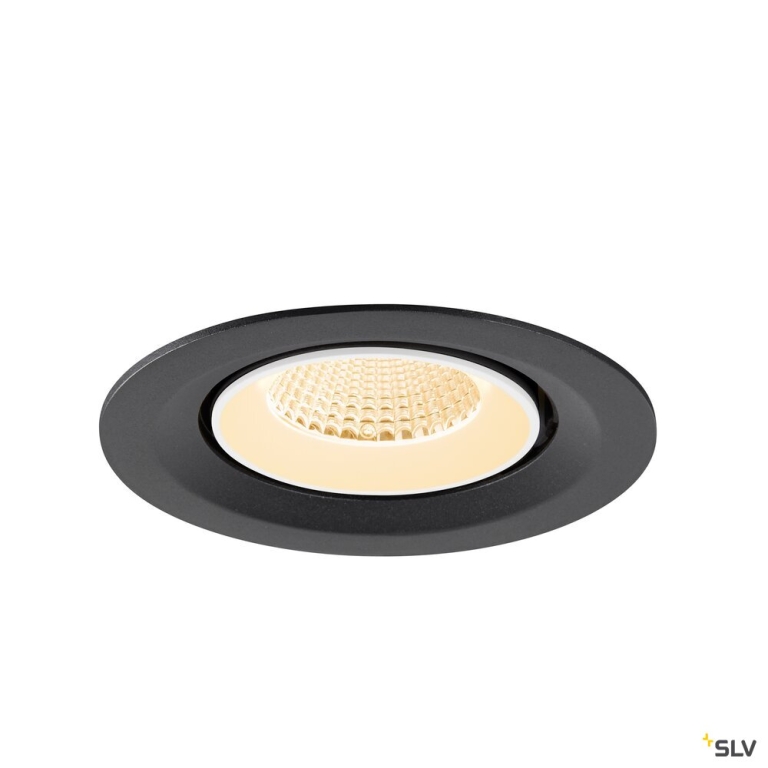 SLV NUMINOS® GIMBLE M, Deckeneinbauleuchte,, 2700 K, 40°, schwarz / weiß