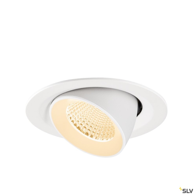 SLV NUMINOS® GIMBLE M, Deckeneinbauleuchte,, 2700 K, 40°, weiß