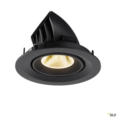 SLV NUMINOS® GIMBLE M, Deckeneinbauleuchte,, 3000 K, 20°, schwarz