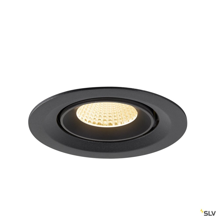 SLV NUMINOS® GIMBLE M, Deckeneinbauleuchte,, 3000 K, 40°, schwarz