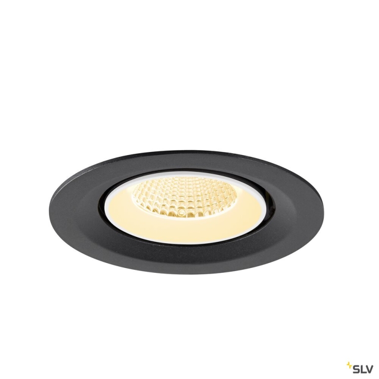 SLV NUMINOS® GIMBLE M, Deckeneinbauleuchte,, 3000 K, 40°, schwarz / weiß