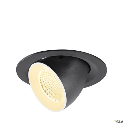 SLV NUMINOS® GIMBLE M, Deckeneinbauleuchte,, 3000 K, 40°, schwarz / weiß