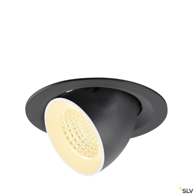 SLV NUMINOS® GIMBLE M, Deckeneinbauleuchte,, 3000 K, 55°, schwarz / weiß