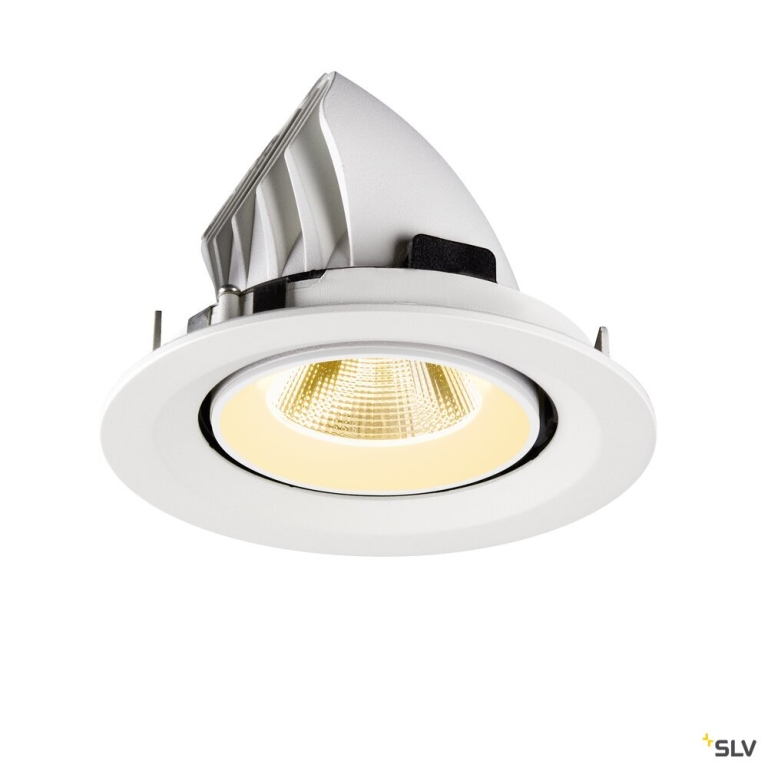 SLV NUMINOS® GIMBLE M, Deckeneinbauleuchte,, 3000 K, 20°, weiß