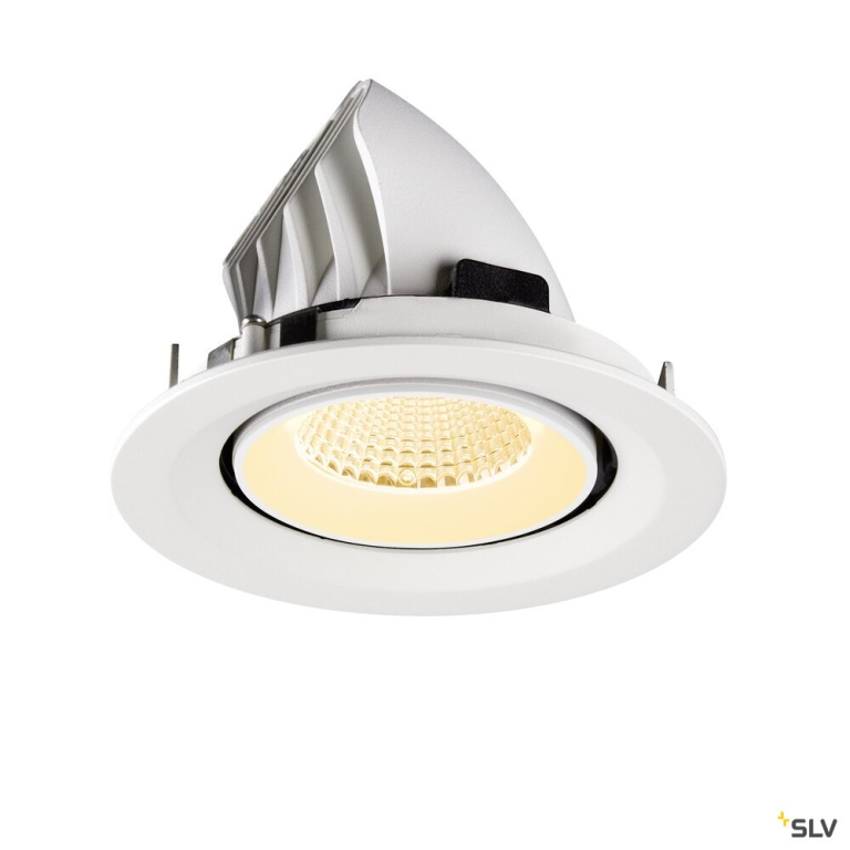 SLV NUMINOS® GIMBLE M, Deckeneinbauleuchte,, 3000 K, 40°, weiß
