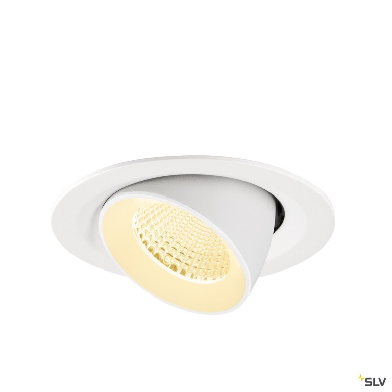 SLV NUMINOS® GIMBLE M, Deckeneinbauleuchte,, 3000 K, 40°, weiß