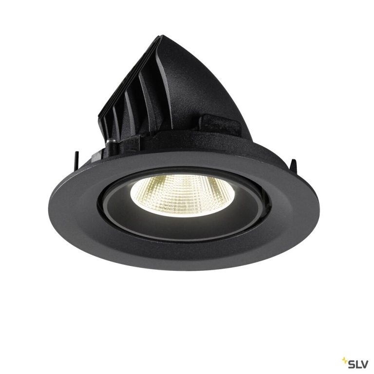 SLV NUMINOS® GIMBLE M, Deckeneinbauleuchte,, 4000 K, 20°, schwarz