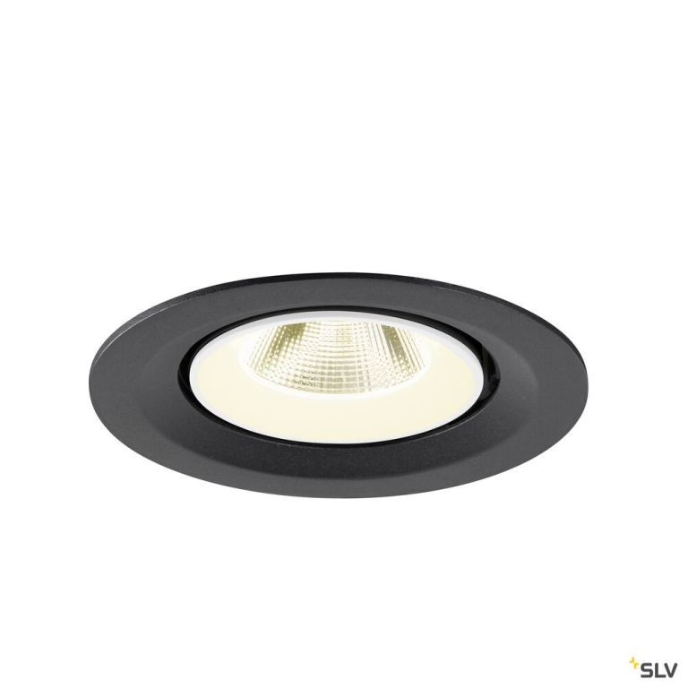 SLV NUMINOS® GIMBLE M, Deckeneinbauleuchte,, 4000 K, 20°, schwarz / weiß