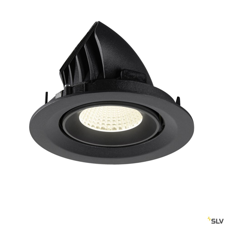 SLV NUMINOS® GIMBLE M, Deckeneinbauleuchte,, 4000 K, 40°, schwarz